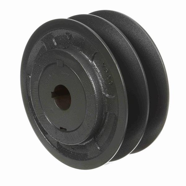 2 Groove Cast Iron Finish Bore Fhp Variable Pitch Sheave, 2VP60X1